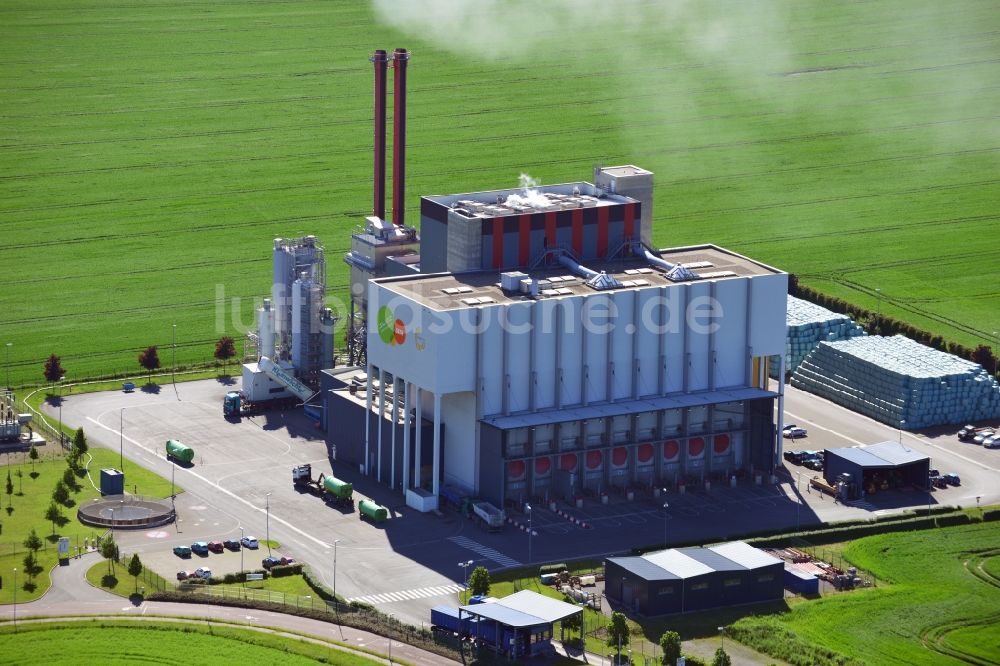 Luftbild Lützen - Kraftwerksanlagen des Heizkraftwerkes der Müllverbrennungsanlage Prezero Energy Zorbau in Zorbau im Bundesland Sachsen-Anhalt, Deutschland