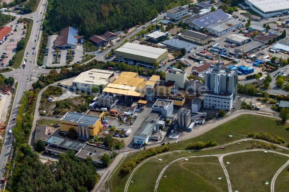 Rednitzhembach von oben - Kraftwerksanlagen des Heizkraftwerkes der Müllverbrennungsanlage in Rednitzhembach im Bundesland Bayern, Deutschland