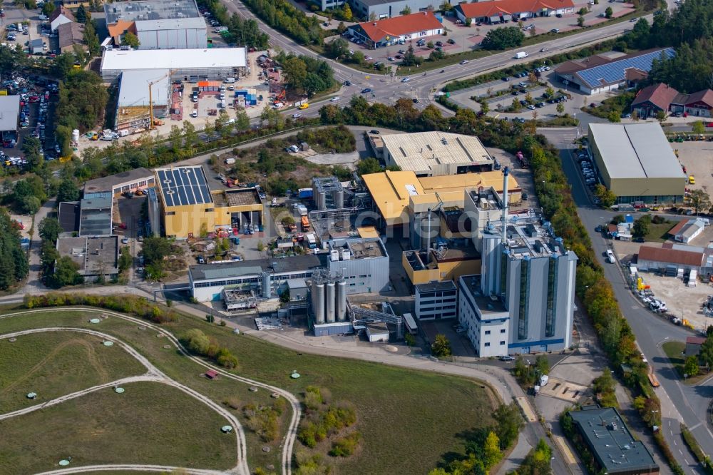 Rednitzhembach aus der Vogelperspektive: Kraftwerksanlagen des Heizkraftwerkes der Müllverbrennungsanlage in Rednitzhembach im Bundesland Bayern, Deutschland