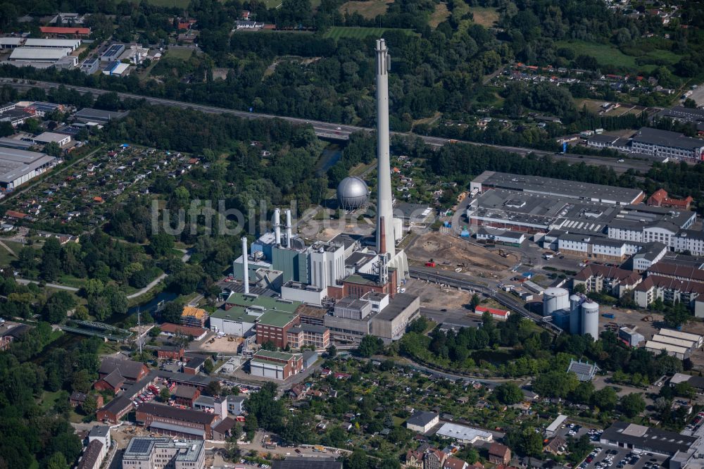 Luftbild Braunschweig - Kraftwerksanlagen des Kohle- Heizkraftwerkes in Braunschweig im Bundesland Niedersachsen, Deutschland