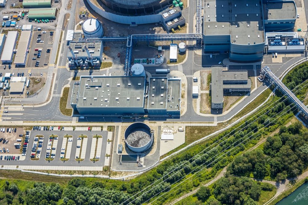 Datteln aus der Vogelperspektive: Kraftwerksanlagen des Kohle- Heizkraftwerkes Datteln 4 Uniper Kraftwerk in Datteln im Bundesland Nordrhein-Westfalen, Deutschland