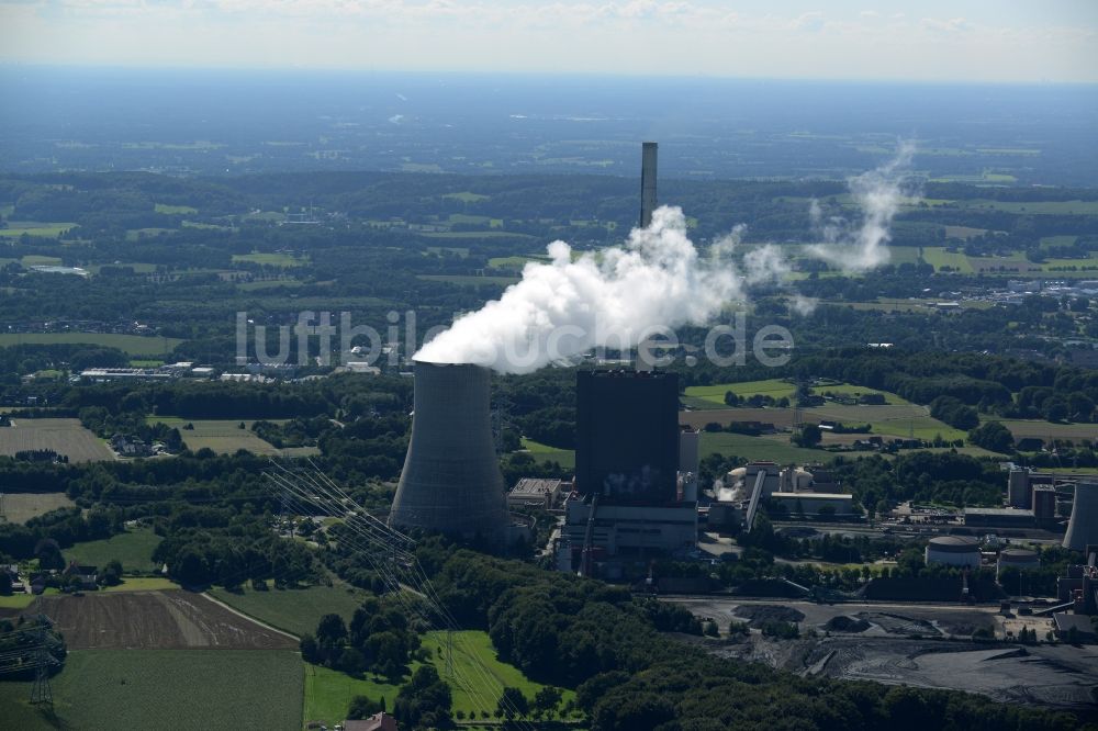 Luftaufnahme Ibbenbüren - Kraftwerksanlagen des Kohle- Heizkraftwerkes in Ibbenbüren im Bundesland Nordrhein-Westfalen