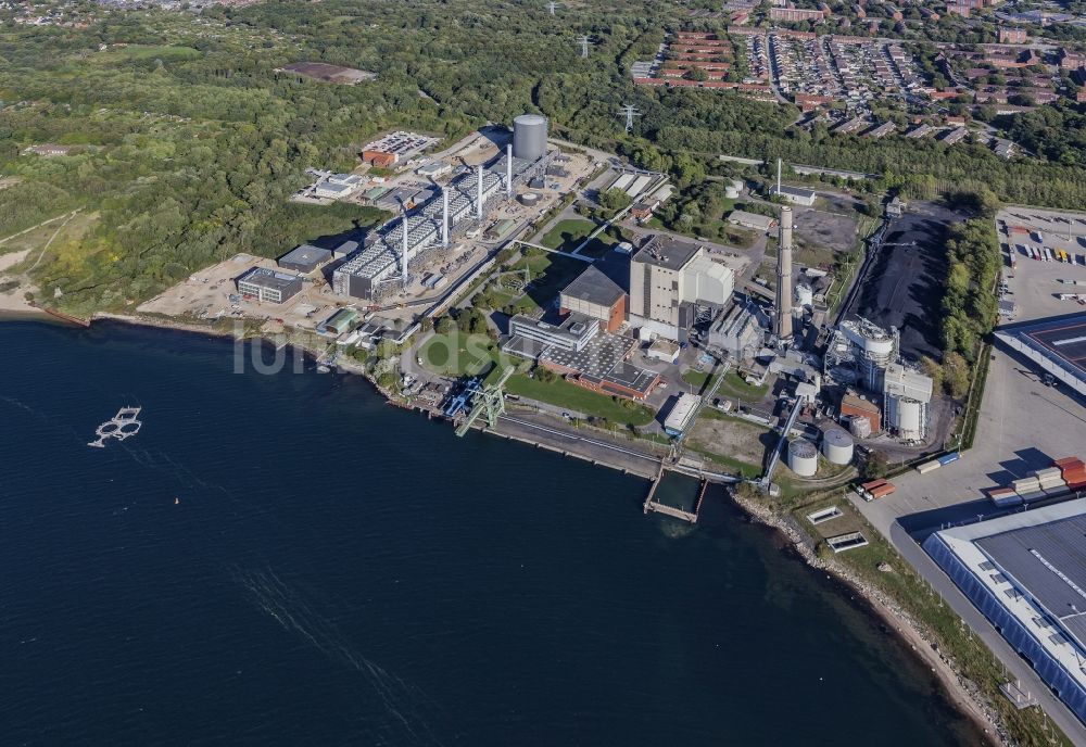 Luftbild Kiel - Kraftwerksanlagen des Kohle- Heizkraftwerkes in Kiel im Bundesland Schleswig-Holstein, Deutschland