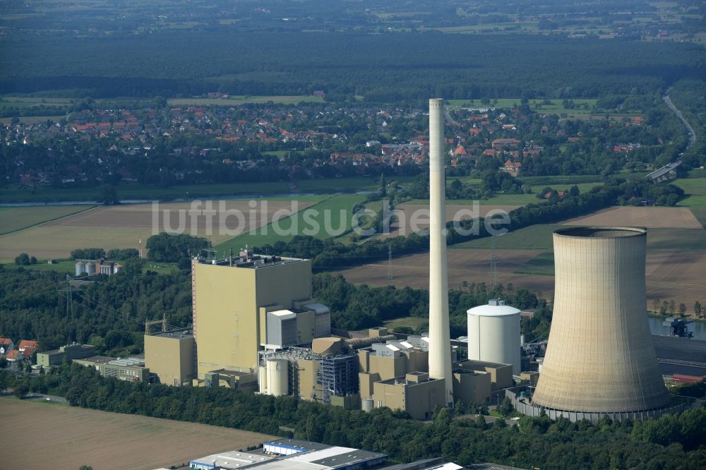 Luftbild Petershagen - Kraftwerksanlagen des Kohle- Heizkraftwerkes in Petershagen im Bundesland Nordrhein-Westfalen