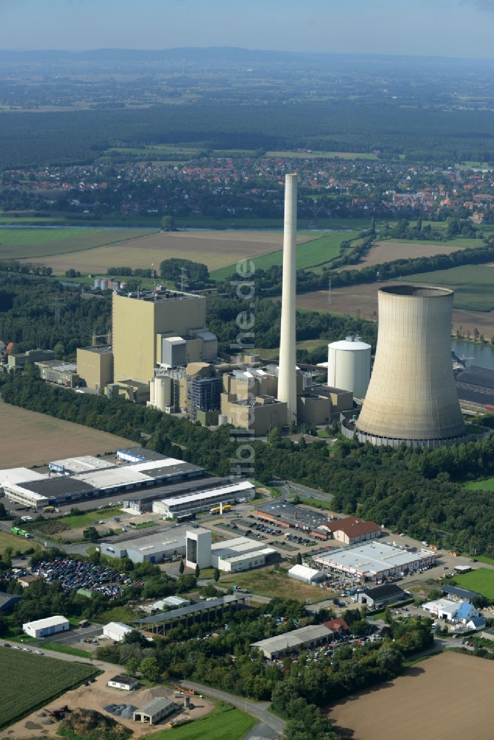 Luftbild Petershagen - Kraftwerksanlagen des Kohle- Heizkraftwerkes in Petershagen im Bundesland Nordrhein-Westfalen