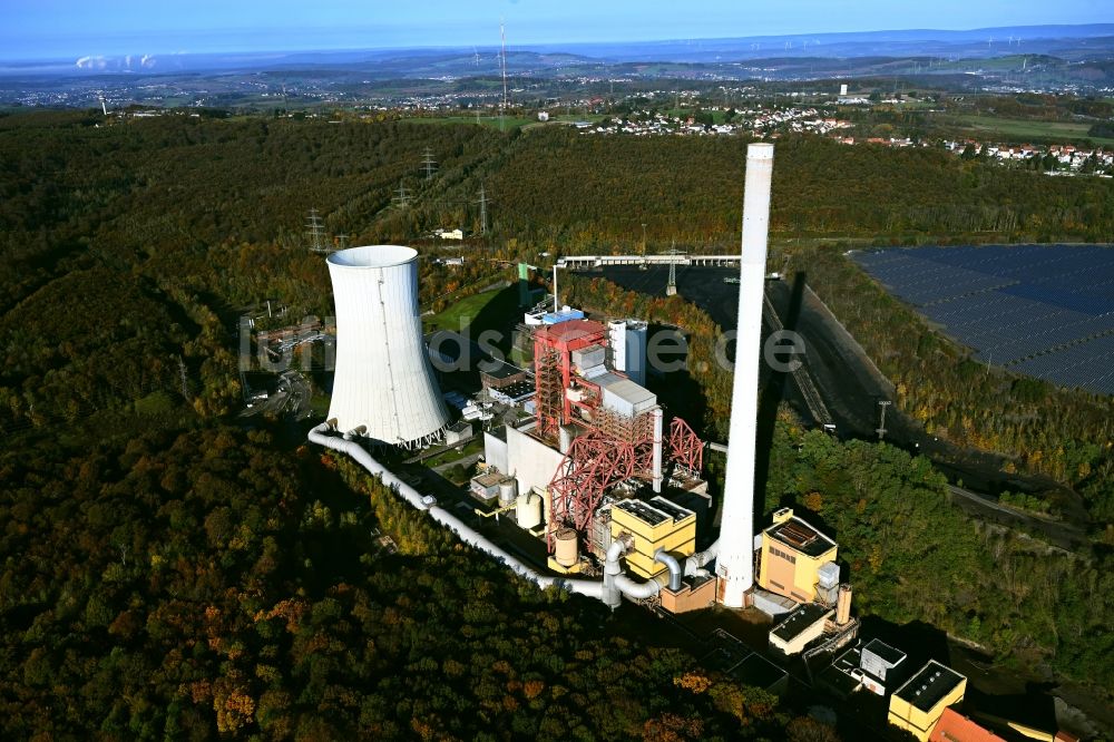 Luftbild Quierschied - Kraftwerksanlagen des Kohle- Heizkraftwerkes in Quierschied im Bundesland Saarland, Deutschland