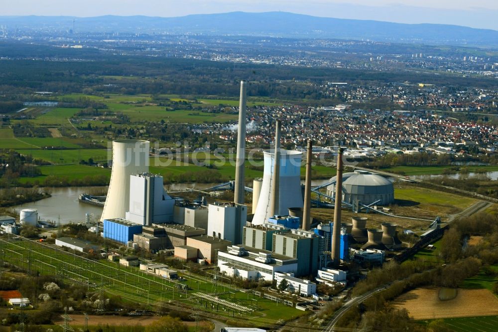 Luftbild Großkrotzenburg - Kraftwerksanlagen des Kohle- Heizkraftwerkes Staudinger in Großkrotzenburg im Bundesland Hessen, Deutschland