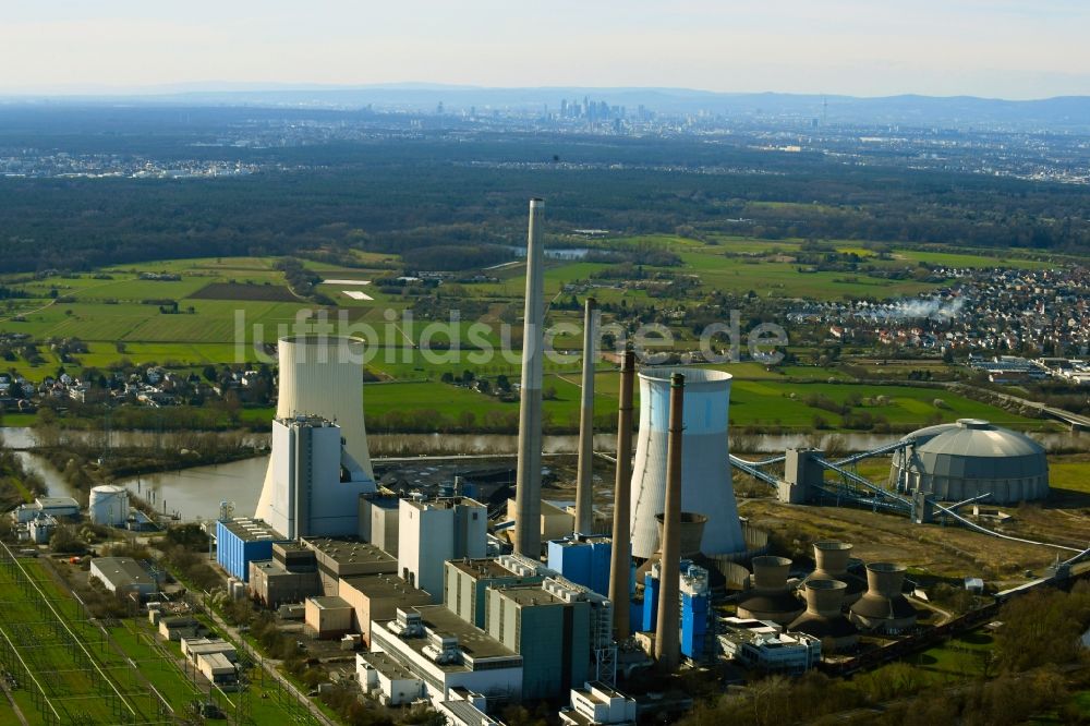 Luftbild Großkrotzenburg - Kraftwerksanlagen des Kohle- Heizkraftwerkes Staudinger in Großkrotzenburg im Bundesland Hessen, Deutschland