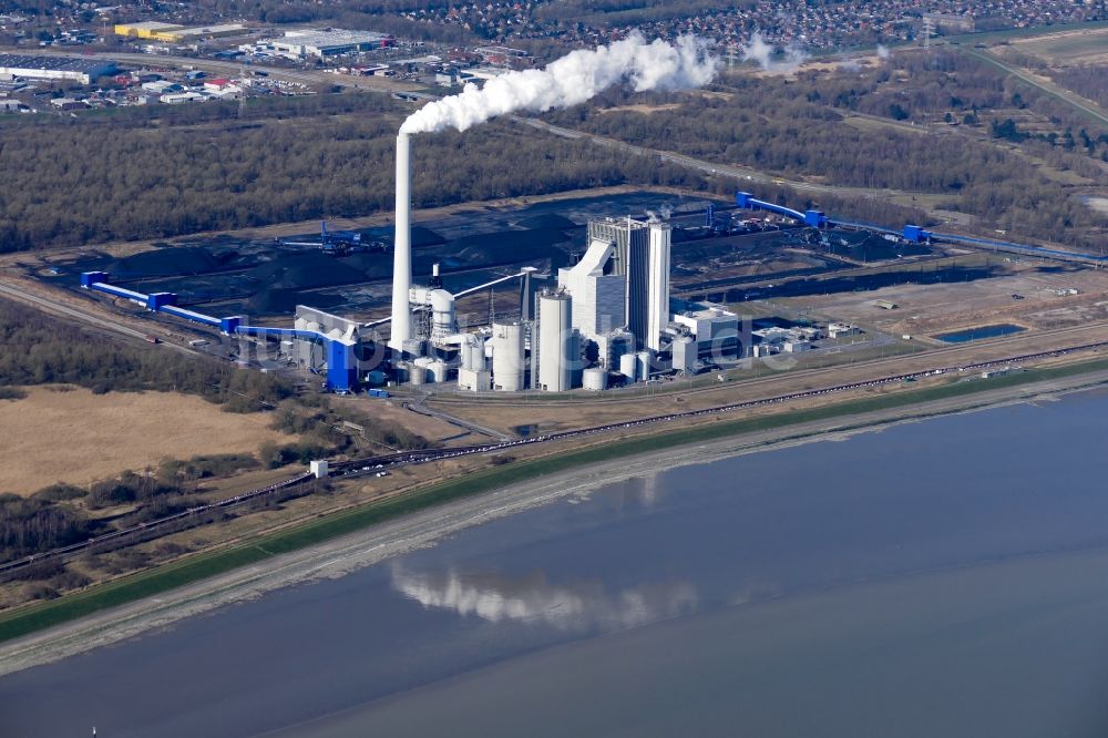 Luftbild Wilhelmshaven - Kraftwerksanlagen des Kohle- Heizkraftwerkes in Wilhelmshaven im Bundesland Niedersachsen