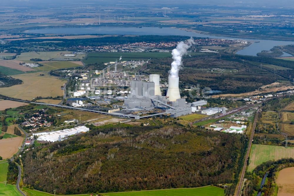 Luftaufnahme Lippendorf - Kraftwerksanlagen des LEAG Lausitz Energie Kraftwerke AG - Kraftwerk Lippendorf in Lippendorf im Bundesland Sachsen, Deutschland