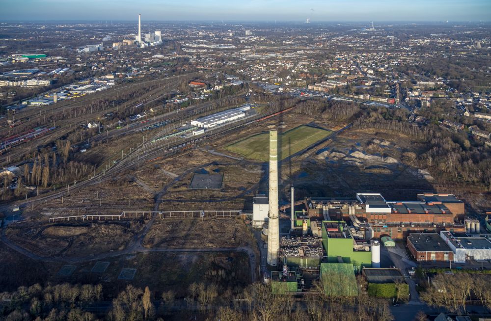 Luftbild Holsterhausen - Kraftwerksanlagen des Steinkohle- Heizkraftwerkes Shamrock in Holsterhausen im Bundesland Nordrhein-Westfalen, Deutschland