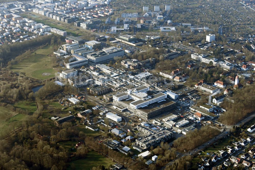 Luftbild Lübeck - Krankenhaus UKSH Universitätsklinikum Schleswig-Holstein im Ortsteil St. Jürgen in Lübeck im Bundesland Schleswig-Holstein, Deutschland