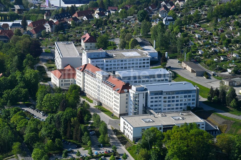Luftbild Aue - Krankenhauses Helios Klinikum in Aue im Bundesland Sachsen, Deutschland