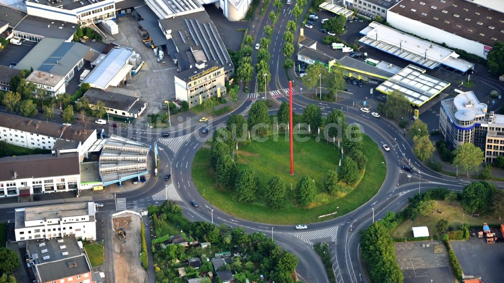 Luftbild Bonn - Kreisverkehr - Straßenverlauf Potsdamer Platz in Bonn im Bundesland Nordrhein-Westfalen, Deutschland