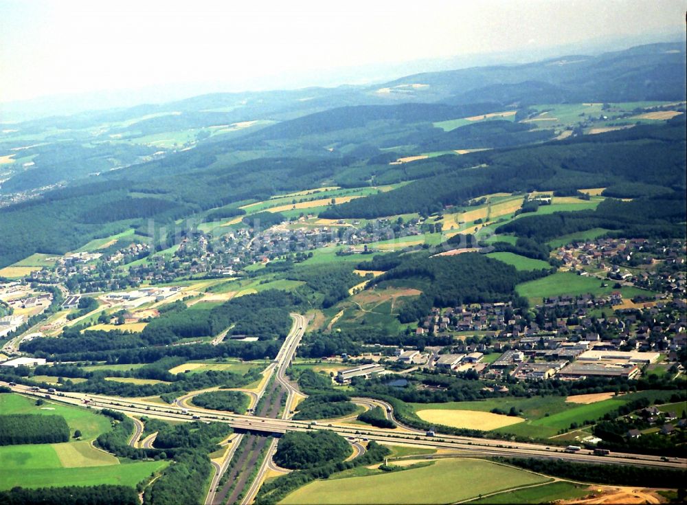 Luftbild Wenden - Kreuz Olpe-Süd der BAB A45 im Ortsteil Gerlingen in Wenden im Bundesland Nordrhein-Westfalen, Deutschland