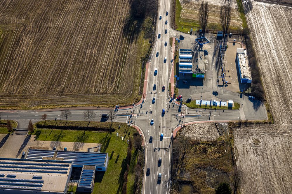 Luftbild Hamm - Kreuzung in Hamm im Bundesland Nordrhein-Westfalen, Deutschland