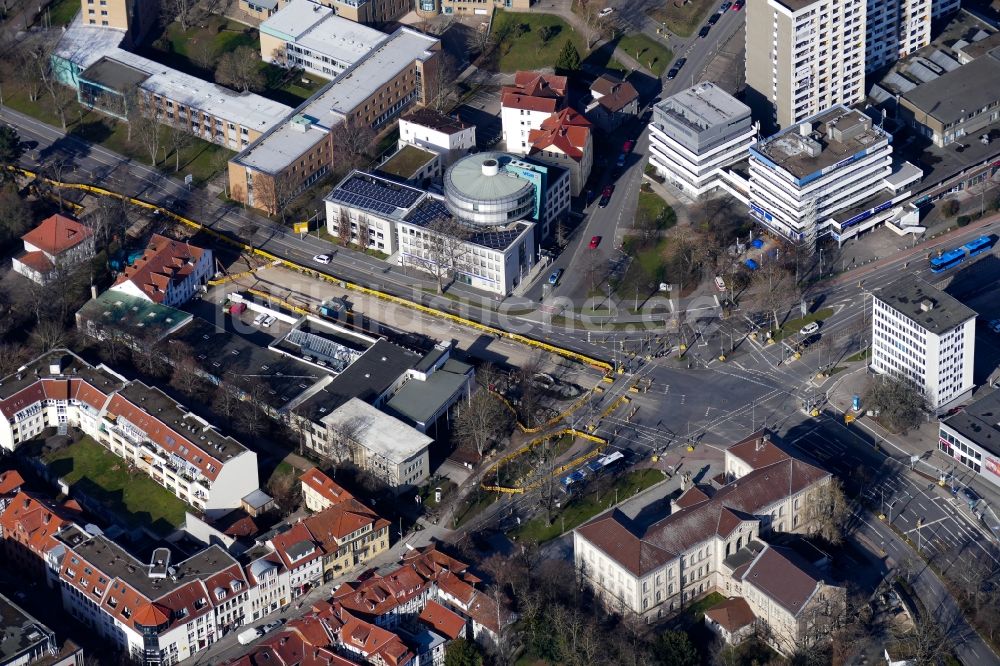 Luftbild Göttingen - Kreuzungs- Umbau in Göttingen im Bundesland Niedersachsen, Deutschland