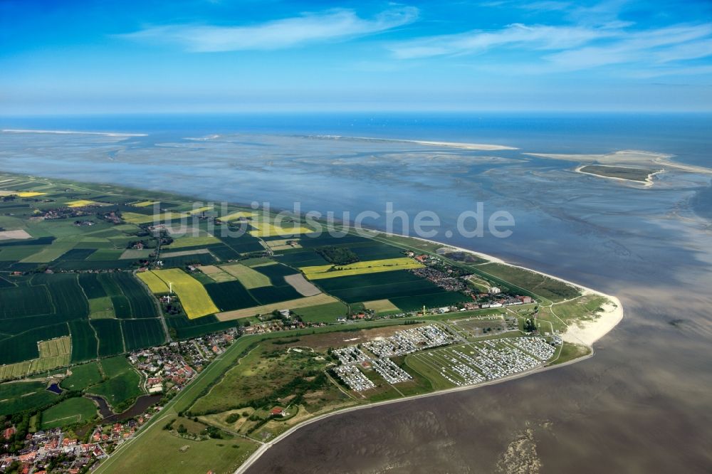 Luftaufnahme Wangerland - Küste von Schillig in Ostfriesland in der Gemeinde Wangerland im Bundesland Niedersachsen