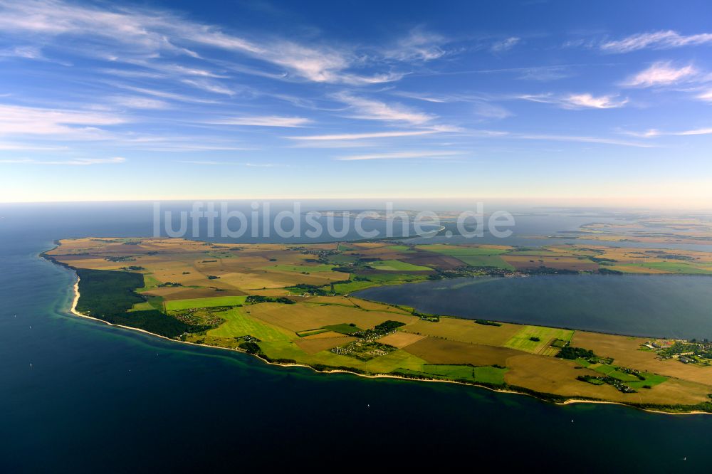 Luftbild Dranske - Küsten- Landschaft am Sandstrand der der Ostsee in Dranske im Bundesland Mecklenburg-Vorpommern, Deutschland