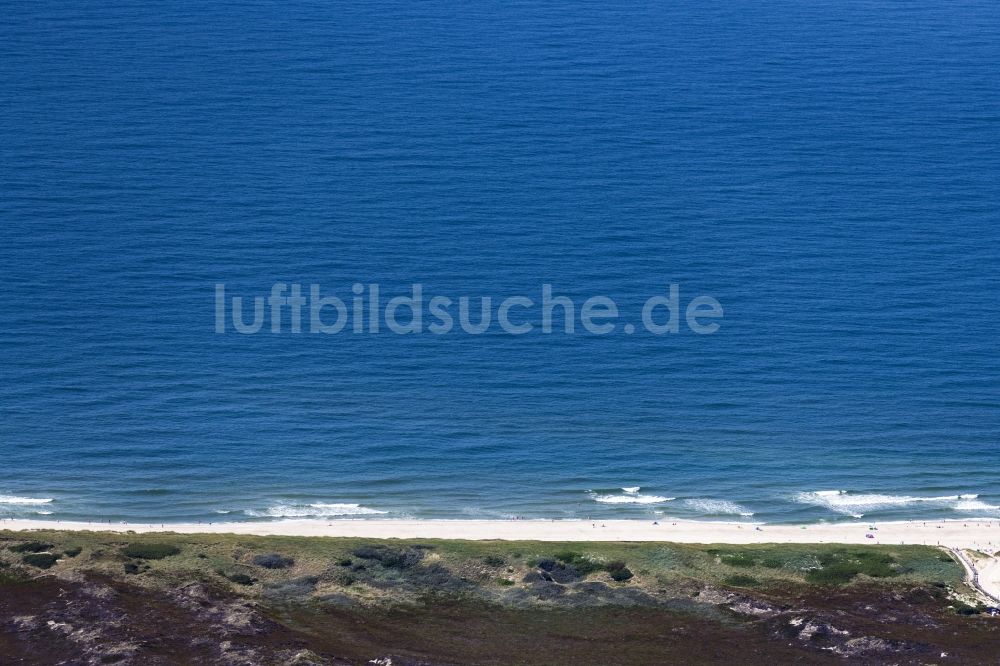 List von oben - Küsten- Landschaft am Sandstrand der in List im Bundesland Schleswig-Holstein, Deutschland