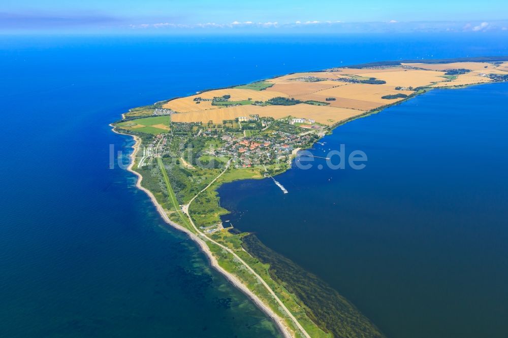 Luftbild Dranske - Küsten- Landschaft am Sandstrand der Ostsee in Dranske im Bundesland Mecklenburg-Vorpommern, Deutschland
