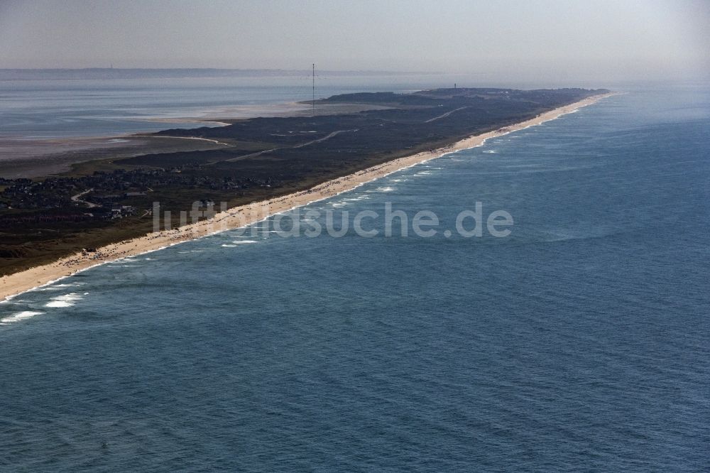 Hörnum (Sylt) von oben - Küstenbereich mit Blick nach Hörnum - Insel in Sylt im Bundesland Schleswig-Holstein, Deutschland