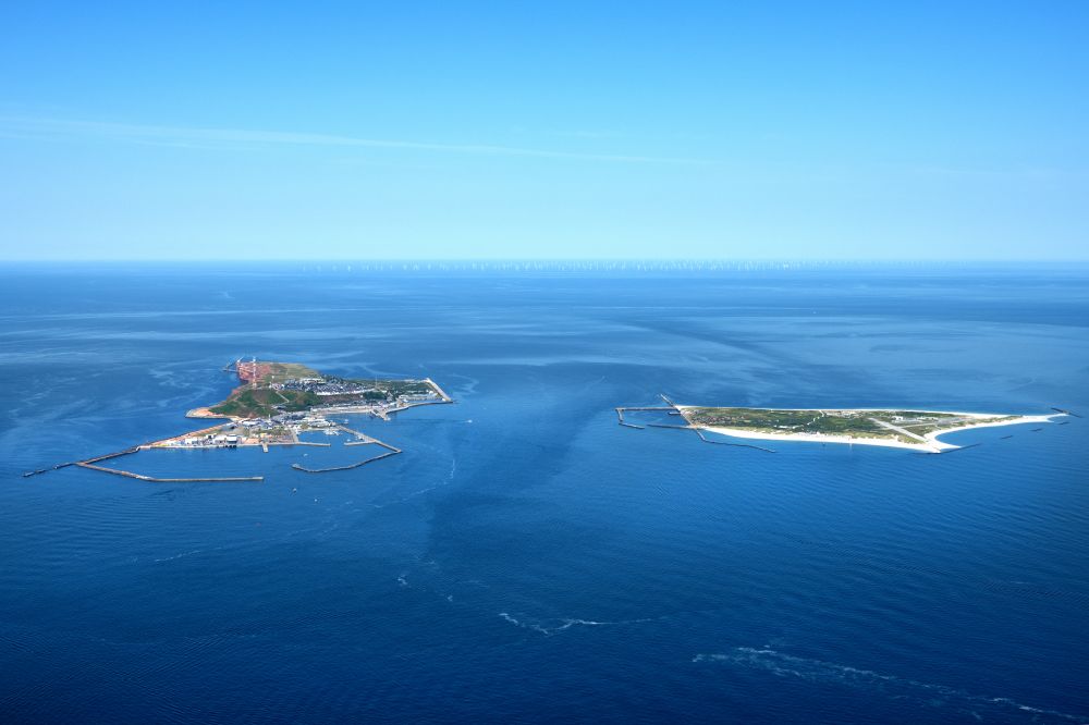 Luftbild Helgoland - Küstenbereich der Helgoland und Helgoland-Düne - Inseln in der Nordsee im Bundesland Schleswig-Holstein