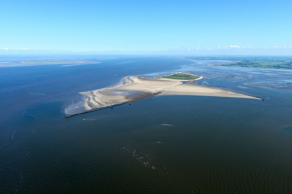 Luftbild Wangerland - Küstenbereich der Minsener Oog Nordsee - Insel in Wangerland im Bundesland Niedersachsen