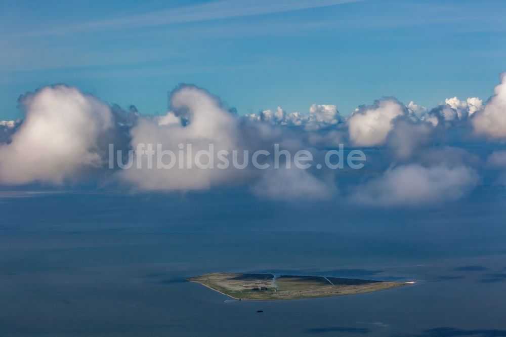 Luftbild Pellworm - Küstenbereich der Nordsee mit Hallig Süderoog im Wattenmeer im Bundesland Schleswig-Holstein, Deutschland