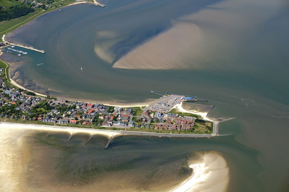 Luftbild Wittdün auf Amrum - Küstenbereich der Nordsee - Insel Amrum im Bundesland Schleswig-Holstein