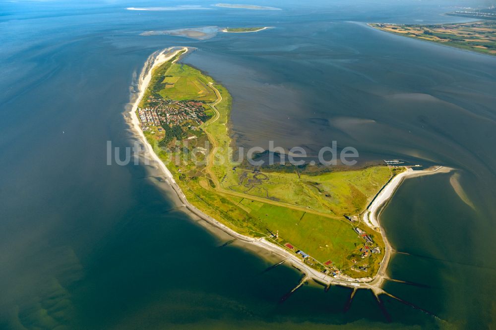 Luftbild Baltrum - Küstenbereich Nordsee - Insel in Baltrum im Bundesland Niedersachsen, Deutschland