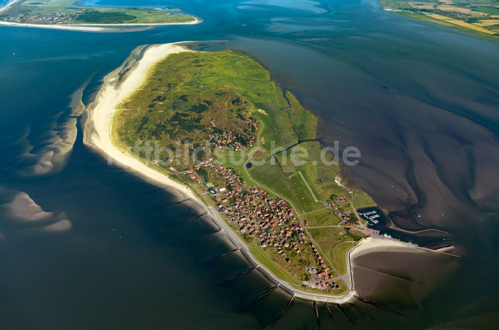 Luftbild Baltrum - Küstenbereich Nordsee - Insel in Baltrum im Bundesland Niedersachsen, Deutschland