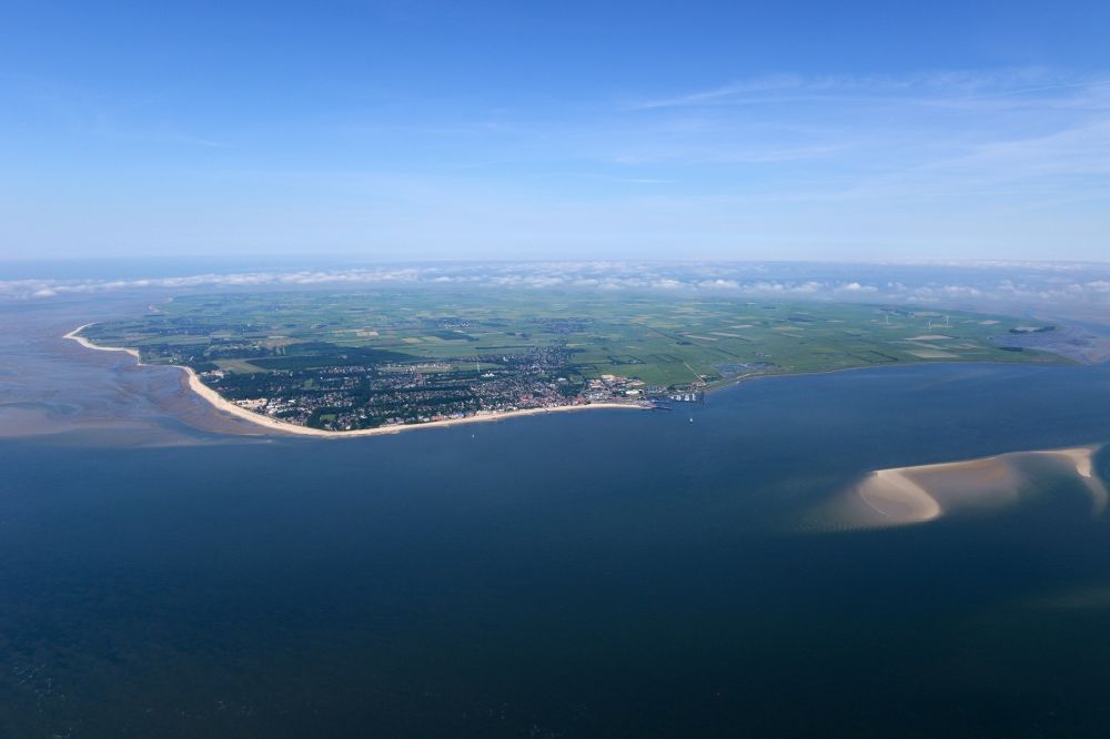Luftbild Nieblum - Küstenbereich der Nordsee - Insel Föhr in Nieblum im Bundesland Schleswig-Holstein