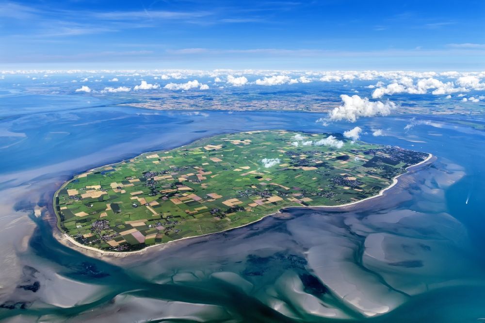 Luftbild Wyk auf Föhr - Küstenbereich der Nordsee - Insel Föhr in Nieblum im Bundesland Schleswig-Holstein