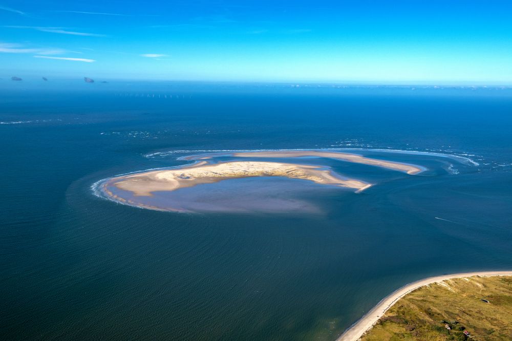 Luftbild Juist - Küstenbereich der Nordsee - Insel Kachelotplate in Juist im Bundesland Niedersachsen, Deutschland