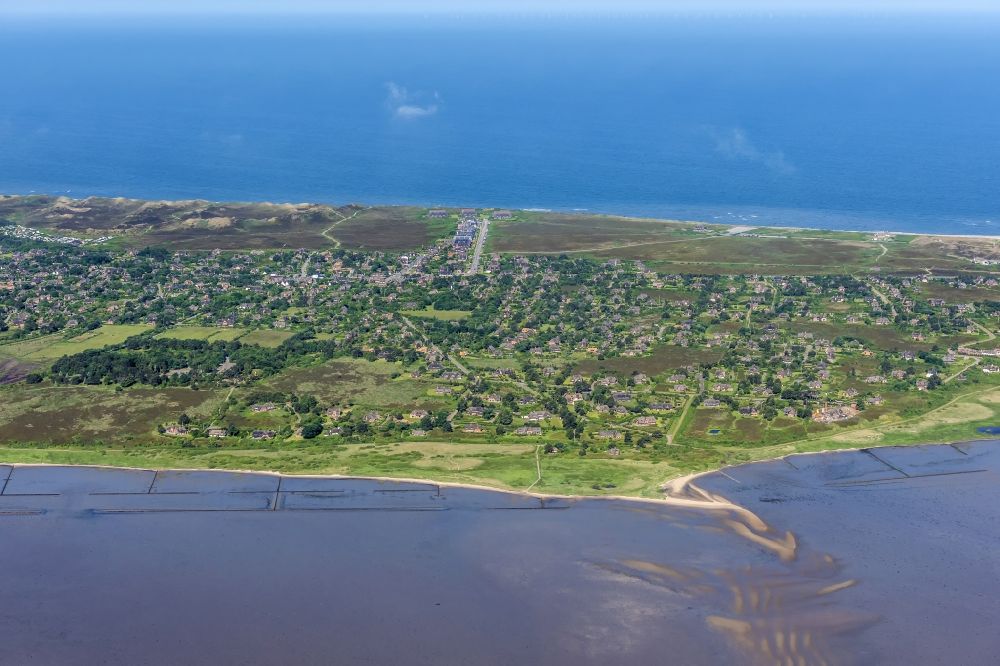 Luftbild Kampen (Sylt) - Küstenbereich der Nordsee - Insel in Kampen (Sylt) im Bundesland Schleswig-Holstein