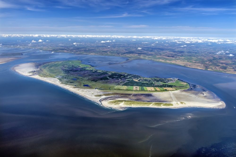 Römö von oben - Küstenbereich der Nordsee - Insel in Römö in Tondern Kommune, Dänemark