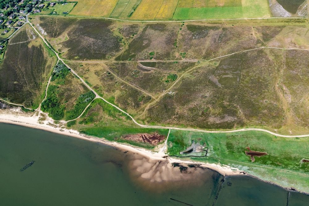 Wenningstedt-Braderup (Sylt) aus der Vogelperspektive: Küstenbereich der Nordsee - Insel in Wenningstedt-Braderup (Sylt) im Bundesland Schleswig-Holstein