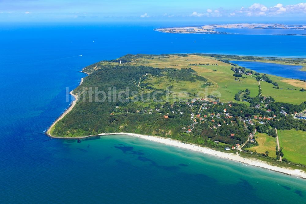 Luftbild Insel Hiddensee - Küstenbereich der Ostsee - Insel Hiddensee im Bundesland Mecklenburg-Vorpommern, Deutschland