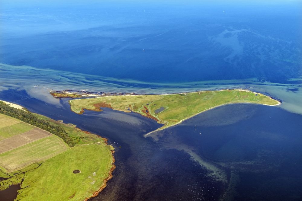 Insel Poel von oben - Küstenbereich der Poel Langenwerder - Insel in Insel Poel im Bundesland Mecklenburg-Vorpommern