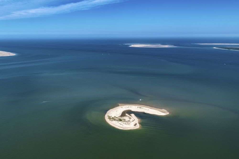 Luftaufnahme Borkum - Küstenbereich der Vogelinsel Lütje Hörn in Juist im Bundesland Niedersachsen, Deutschland