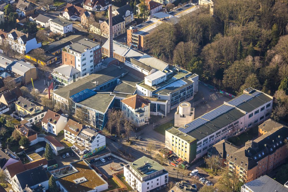Unna von oben - Kulturzentrum und Veranstaltungshalle Lindenbrauerei in Unna im Bundesland Nordrhein-Westfalen, Deutschland