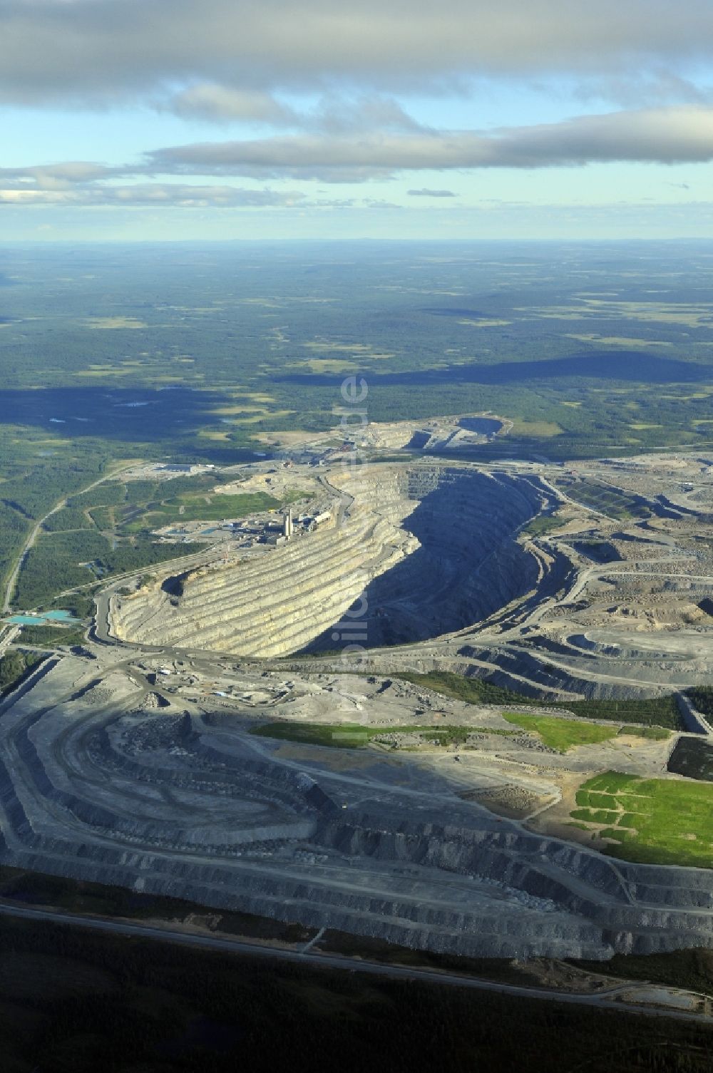 Luftbild Gällivar - Kupfer Minen- Tagebau in Gällivar in Schweden