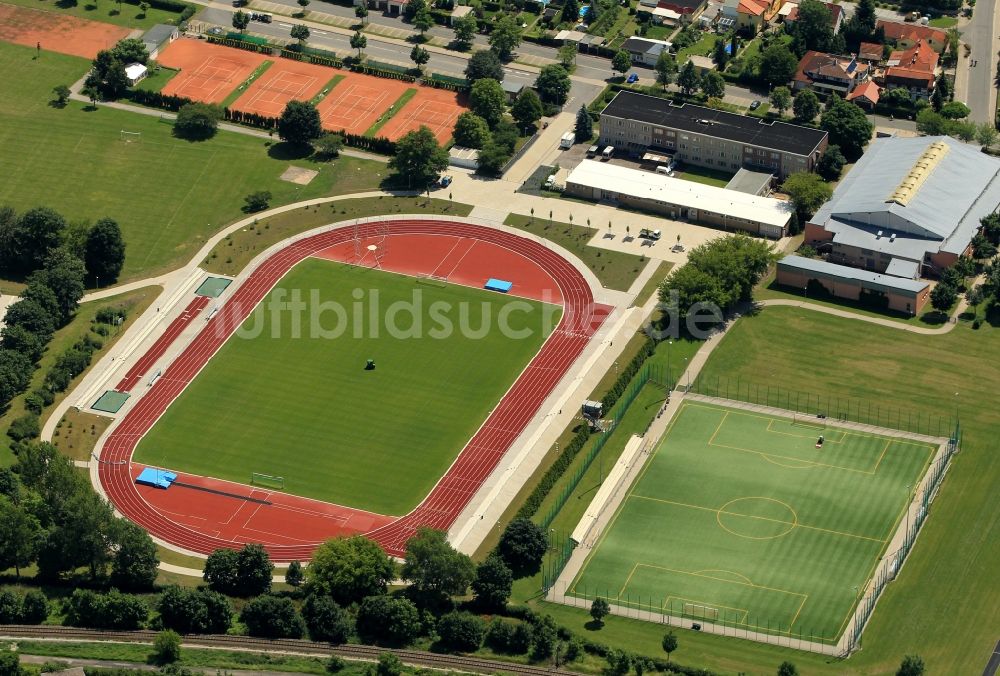 Luftaufnahme Sömmerda - Kurt-Neubert-Sportpark in Sömmerda im Bundesland Thüringen