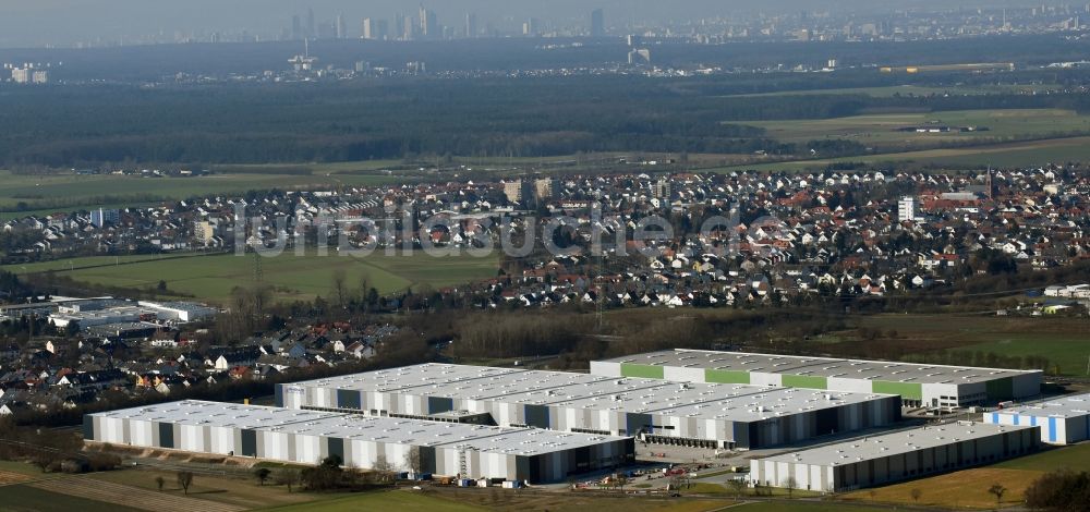 Rodgau aus der Vogelperspektive: Lagerhallen und Speditionsgebäude der agotrans Logistik GmbH in Rodgau im Bundesland Hessen