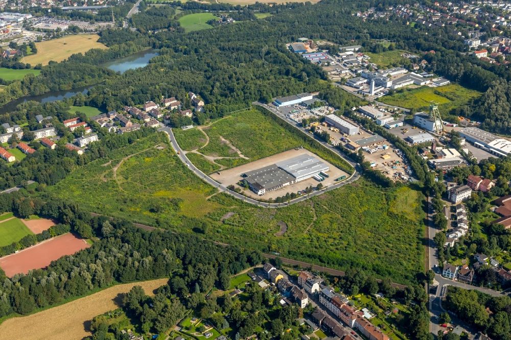 Luftbild Bochum - Lagerhallen und Speditionsgebäude am Arnoldschacht in Bochum im Bundesland Nordrhein-Westfalen, Deutschland