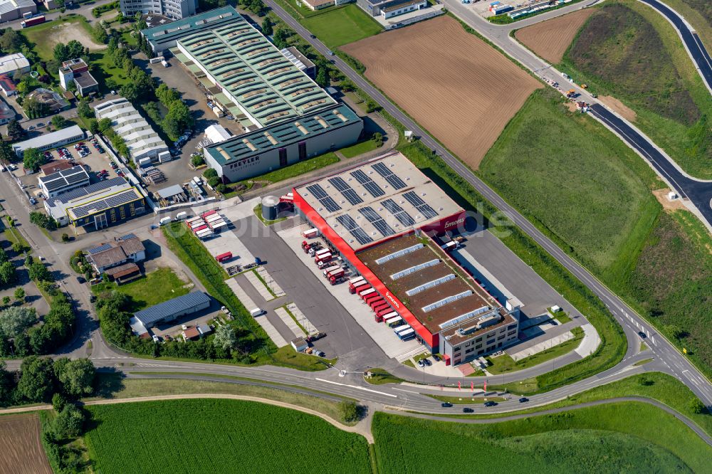 Luftbild Kenzingen - Lagerhallen und Speditionsgebäude Emons in Kenzingen im Bundesland Baden-Württemberg, Deutschland