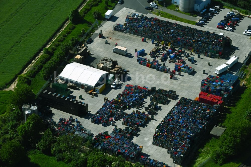 Luftbild Rosbach vor der Höhe - Lagerhallen und Speditionsgebäude der Phönix GmbH am Bornweg in Rosbach vor der Höhe im Bundesland Hessen, Deutschland