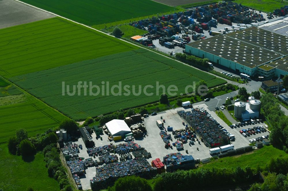 Rosbach vor der Höhe von oben - Lagerhallen und Speditionsgebäude der Phönix GmbH am Bornweg in Rosbach vor der Höhe im Bundesland Hessen, Deutschland