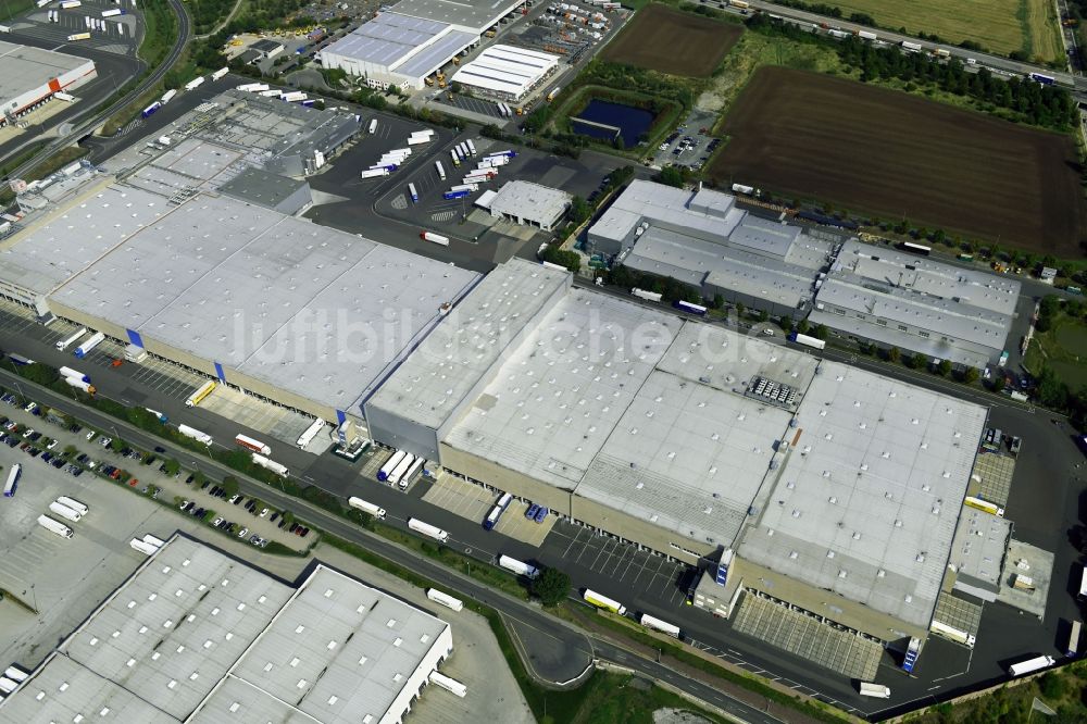 Luftbild Meineweh - Lagerhauskomplex- Gebäude Kaufland Logistik Zentrallager im Ortsteil Pretzsch in Meineweh im Bundesland Sachsen-Anhalt, Deutschland